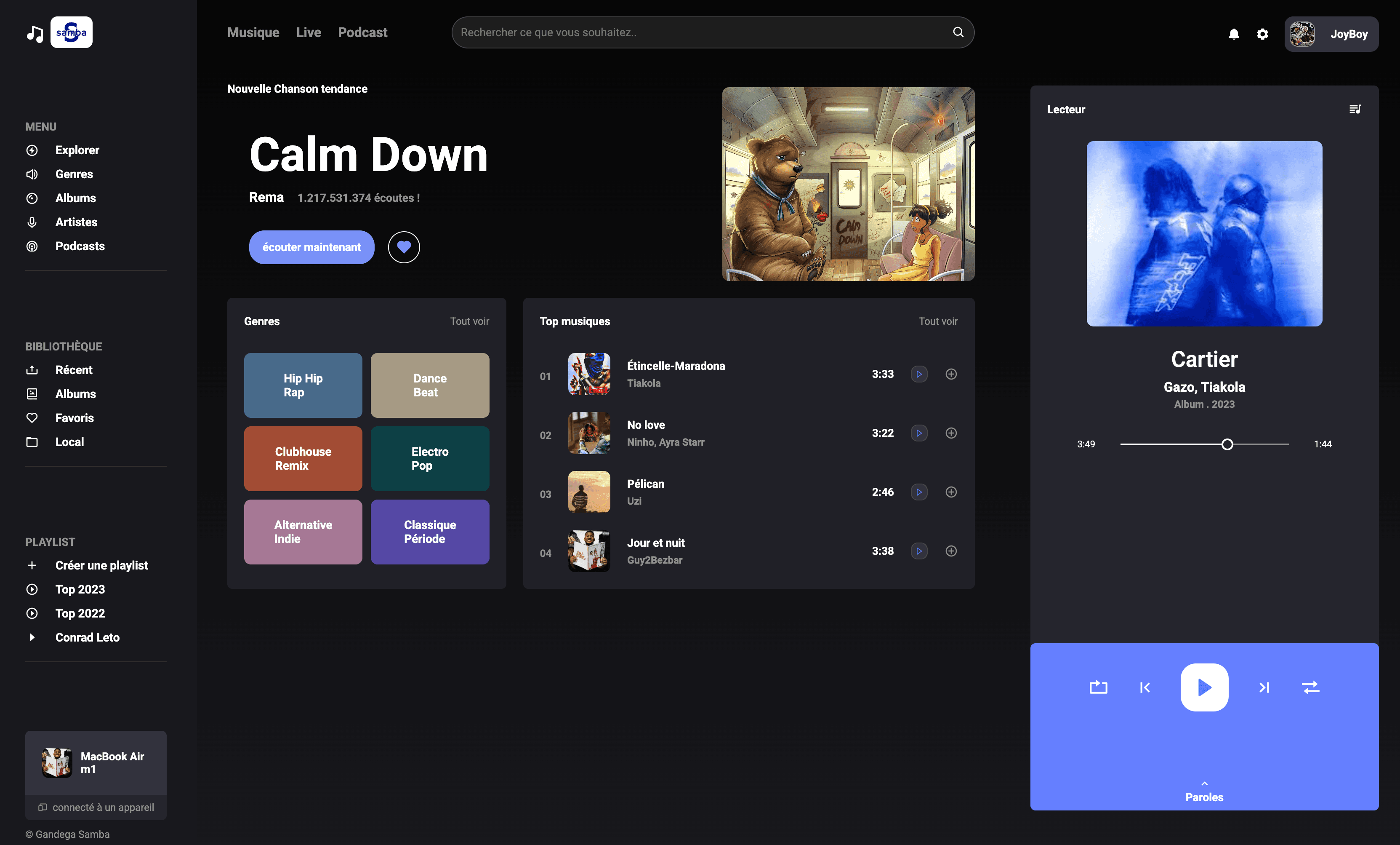 Projet 4 : Music Website